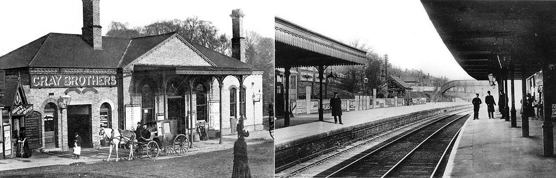 Muswell Hill Station entrance on Muswell Hill - the last stop before the Palace. The Platforms are where Muswell Hill Primary School is now.