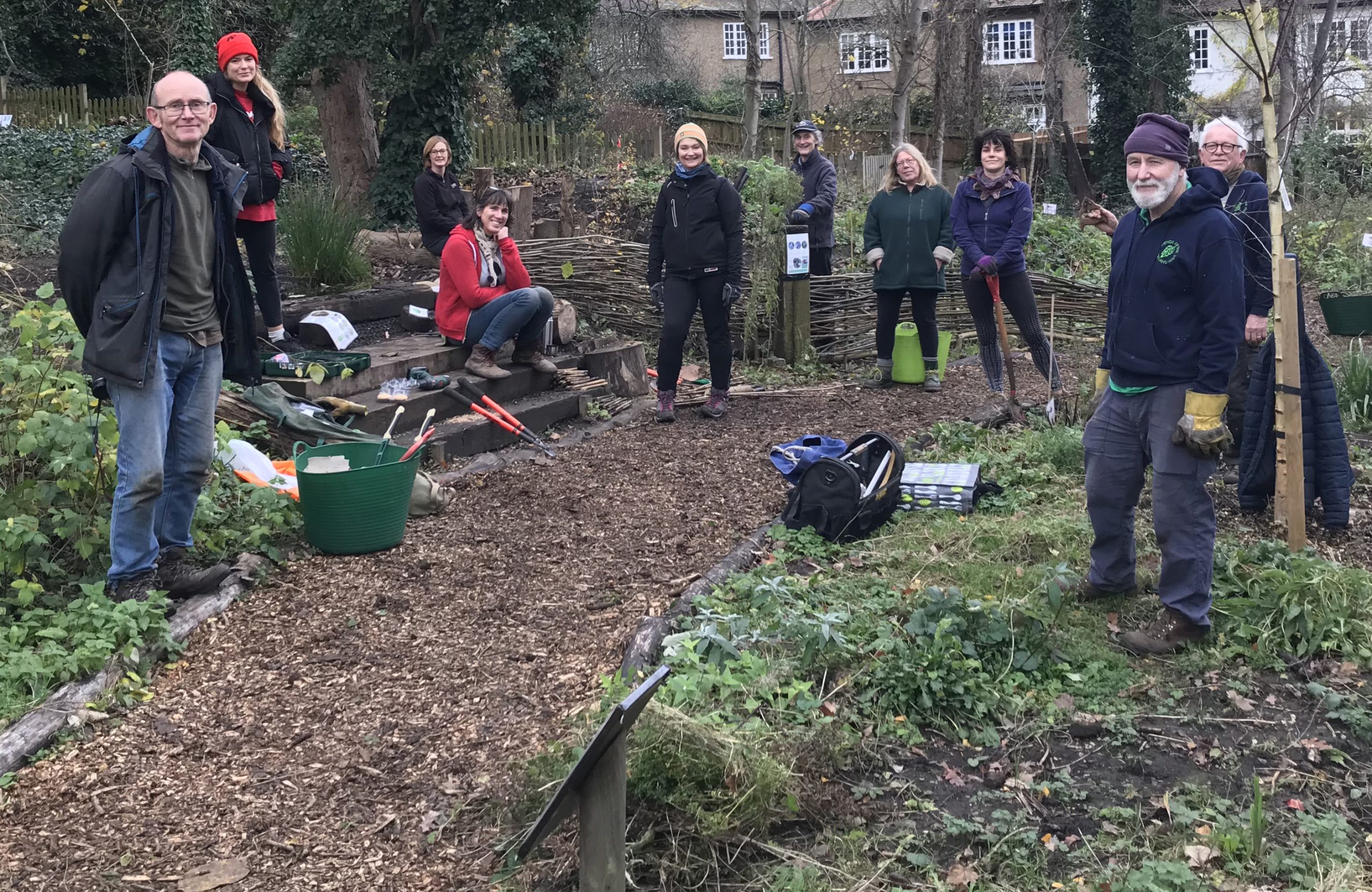 Volunteers meet every Wednesday morning to work on the Wildlife Trail.