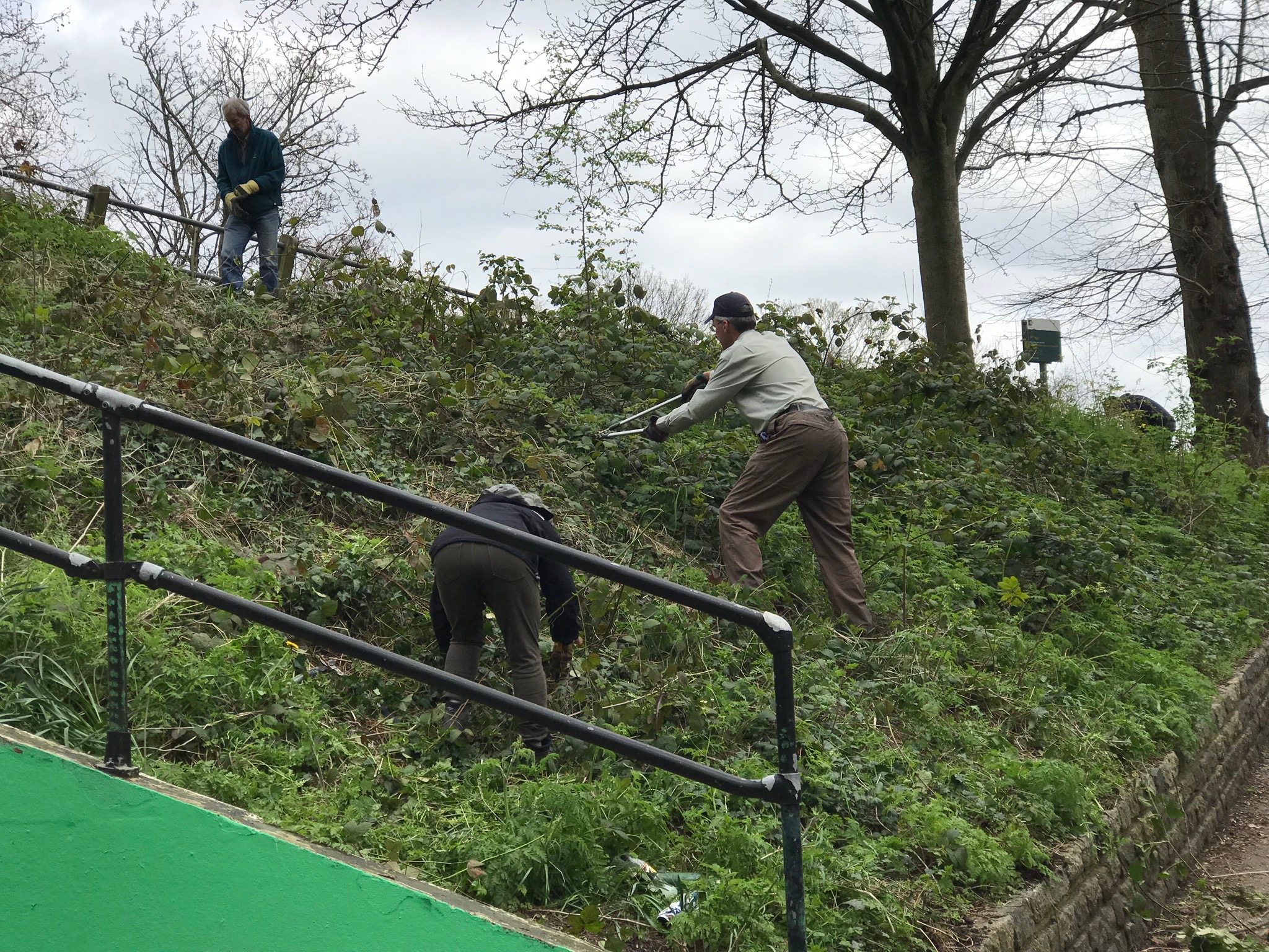 Clearing the embankment